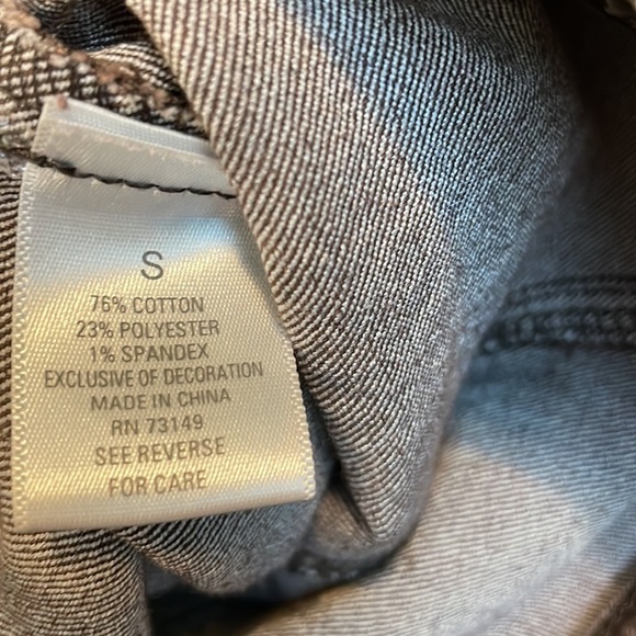 Dress Barn - women’s jean jacket with beautiful studded design, adjustable waist - Picture 9 of 9